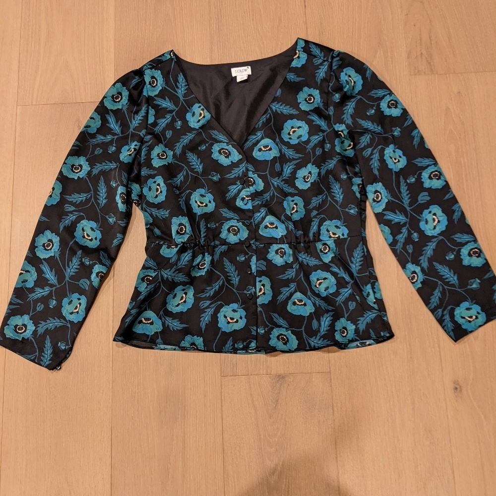 J. Crew floral blouse